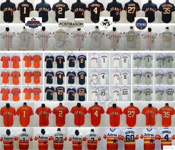 Houston #1 Carlos Correa 2 Alex Bregman 4 George Springer 27 Jose Altuve 34 Nolan Ryan 35 Justin Verlander Mens Baseball Jerseys
Houston #1 Carlos Correa 2 Alex Bregman 4 George Springer 27 Jose Altuve 34 Nolan Ryan 35 Justin Verlander Mens Baseball Jerseys