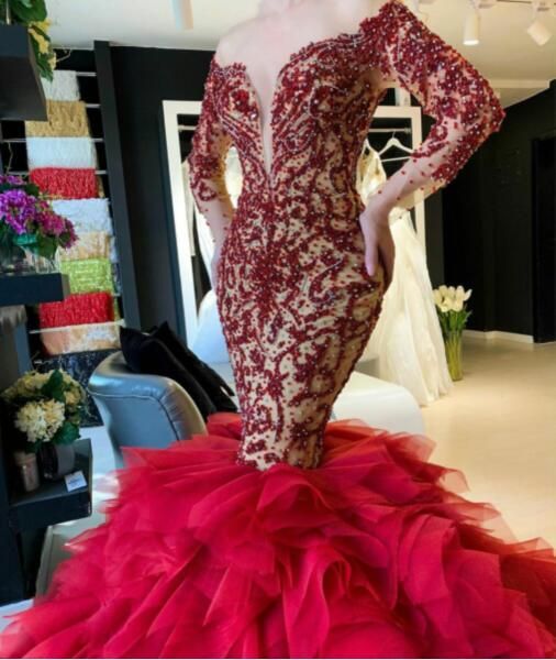 yousef ajasmi v neck long sleeve red fishtail skrit mermaid trumpet crystas beading ruffle lacedecoration, Black;pink
yousef ajasmi v neck long sleeve red fishtail skrit mermaid trumpet crystas beading ruffle lacedecoration, Black;pink