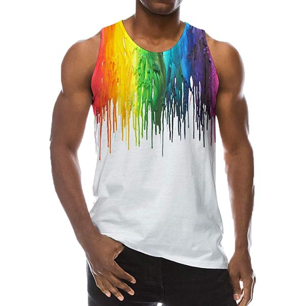 men' tank summer casual new style 3d printed vest fashion comfort sleeveless quick drying sports vest gym clothing c, White;black
men' tank summer casual new style 3d printed vest fashion comfort sleeveless quick drying sports vest gym clothing c, White;black