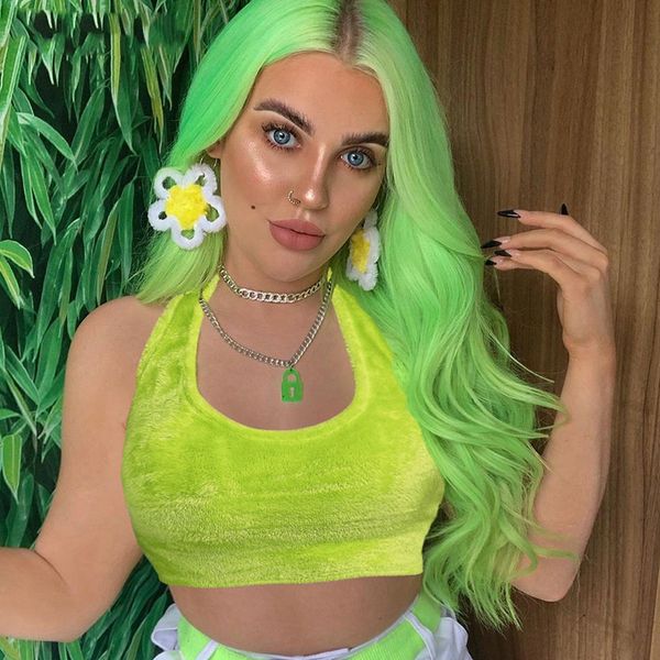 velvet green halter crop women backless sleeveless summer spring 2020 neon soft flannel camis vest, White
velvet green halter crop women backless sleeveless summer spring 2020 neon soft flannel camis vest, White