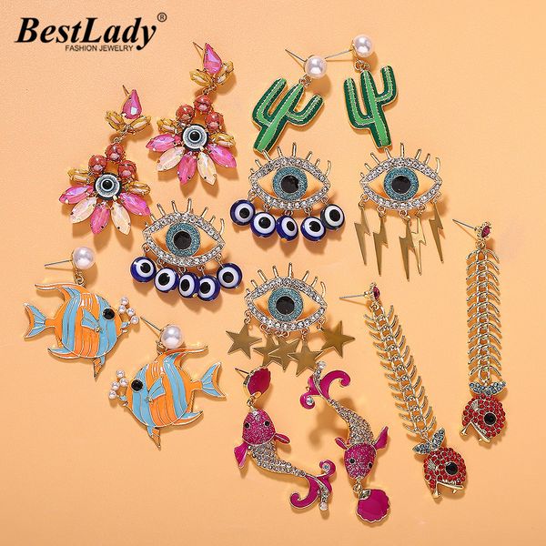 lady multi-colored stone eyes drop earrings for women wedding bohemian new crystal fish statement earrings girls cute gifts, Silver
lady multi-colored stone eyes drop earrings for women wedding bohemian new crystal fish statement earrings girls cute gifts, Silver