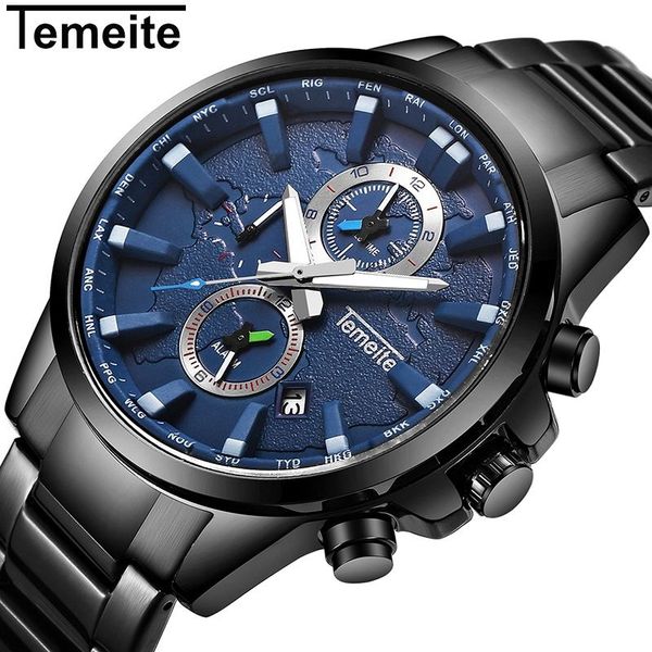 temeite men's luxury watch sports steel band quartz watch multifunction six-pin waterproof watch, Slivery;brown
temeite men's luxury watch sports steel band quartz watch multifunction six-pin waterproof watch, Slivery;brown