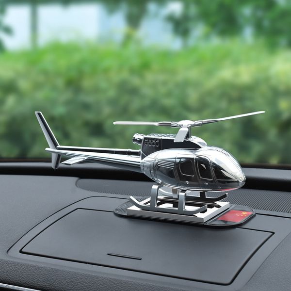 

new car supplies creative helicopter aircraft decoration high-grade metal gift solar car perfume fragrance airplane ornament