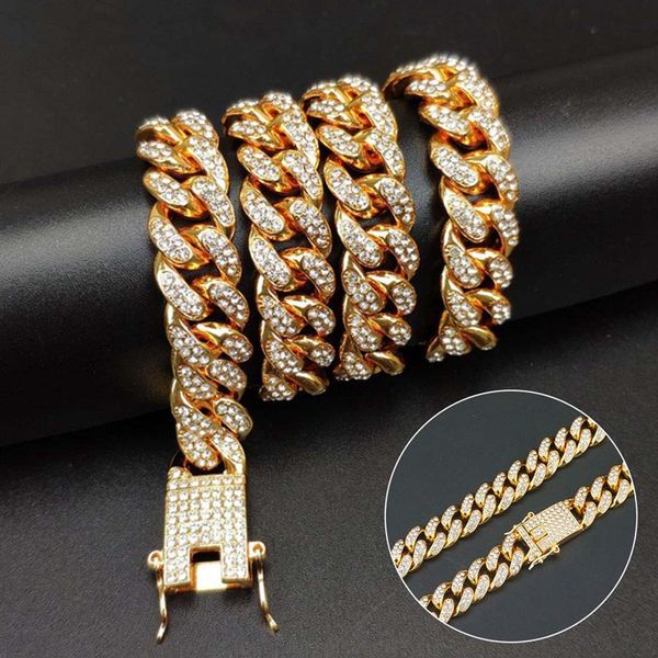 bling rhinestone golden finish miami cuban link chain necklace men's hip hop necklace jewelry, Silver
bling rhinestone golden finish miami cuban link chain necklace men's hip hop necklace jewelry, Silver