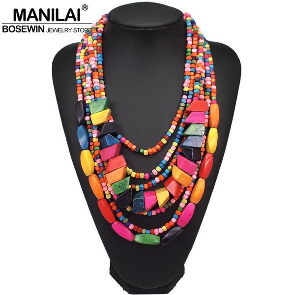 manilai bohemian multilayer wood bead choker necklaces for women handmade beaded statement necklace jewelry 8 colors, Silver
manilai bohemian multilayer wood bead choker necklaces for women handmade beaded statement necklace jewelry 8 colors, Silver
