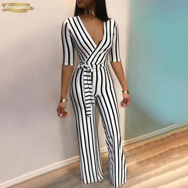 jumpsuits summer deep v neck sashes jumpsuit women sleeve casual rompers overalls office lady striped pants long, Black;white
jumpsuits summer deep v neck sashes jumpsuit women sleeve casual rompers overalls office lady striped pants long, Black;white