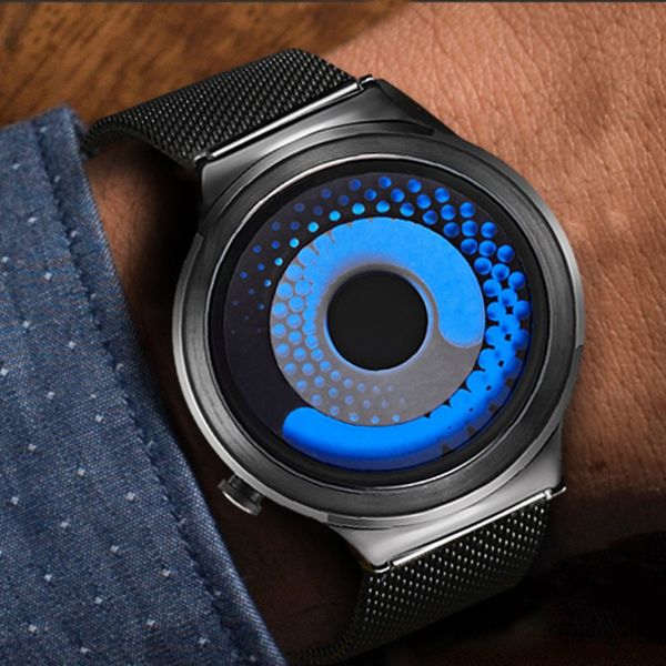 smalody swirl pointer quartz wristwatch creative rotation wrist watch stainless steel mesh strap sport watch clock men watches, Slivery;brown
smalody swirl pointer quartz wristwatch creative rotation wrist watch stainless steel mesh strap sport watch clock men watches, Slivery;brown