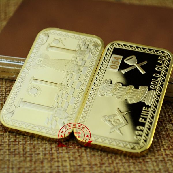 dhl 50pcs/lot, ason gold plated commemorative souvenir coins collectibles gift masonic bullion bar
dhl 50pcs/lot, ason gold plated commemorative souvenir coins collectibles gift masonic bullion bar
