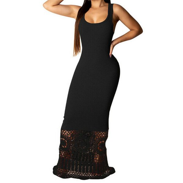 women long dresses ladies sleeveless loose summer casual maxi dress fashion ladies solid color evening party beach lace dresses, Black;gray
women long dresses ladies sleeveless loose summer casual maxi dress fashion ladies solid color evening party beach lace dresses, Black;gray