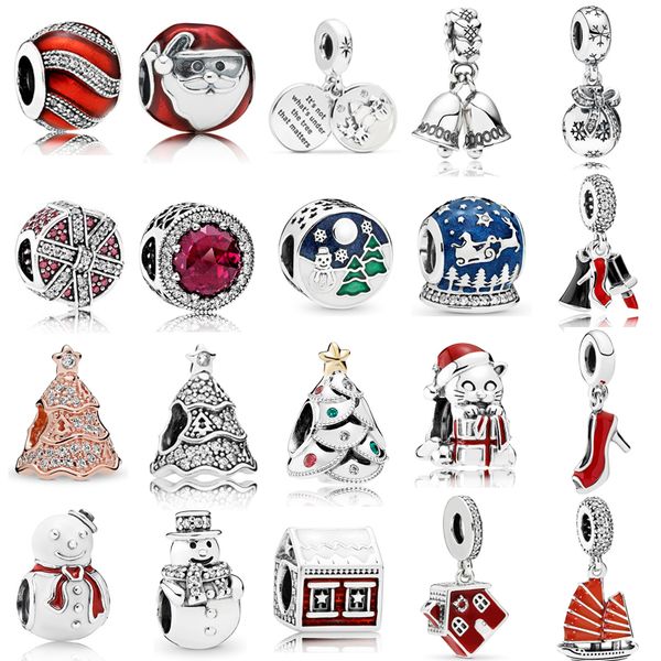 925 sterling silver multi style pavé christmas tree charms snowman beads fit pandora original charm bracelets diy jewelry, Black
925 sterling silver multi style pavé christmas tree charms snowman beads fit pandora original charm bracelets diy jewelry, Black