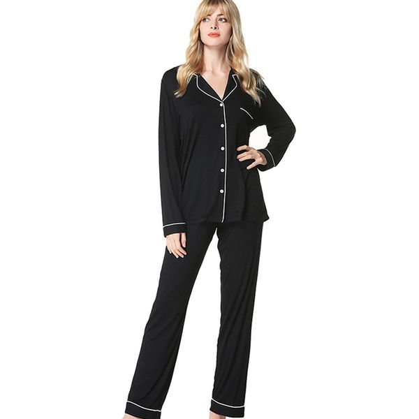 2 pieces pajamas set autumn button pajamas for women satin female sleepwear turn-down collar home service long sleeve oungewear, Black;red
2 pieces pajamas set autumn button pajamas for women satin female sleepwear turn-down collar home service long sleeve oungewear, Black;red