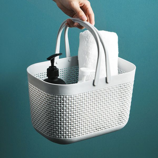 storage basket plastic portable storage organizer caddy tote, divided basket bin with handle, for bathroom, dorm room - holds
storage basket plastic portable storage organizer caddy tote, divided basket bin with handle, for bathroom, dorm room - holds