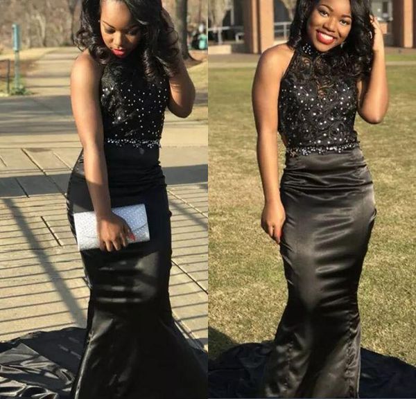 black girls beaded prom dresses mermaid sleeveless halter neck long south african evening gowns
black girls beaded prom dresses mermaid sleeveless halter neck long south african evening gowns