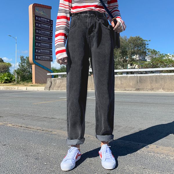 jeans woman harem pants streetwear high waist jeans boyfriends mom loose casual small straight cylinder pants, Blue
jeans woman harem pants streetwear high waist jeans boyfriends mom loose casual small straight cylinder pants, Blue