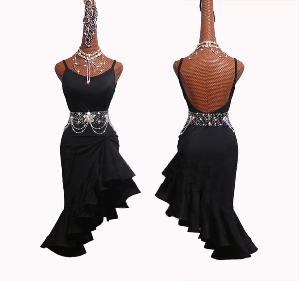 new pattern latin dance dress braces dress stage practice performing costumes party dancer clothes black for women dm1051, Black;red
new pattern latin dance dress braces dress stage practice performing costumes party dancer clothes black for women dm1051, Black;red