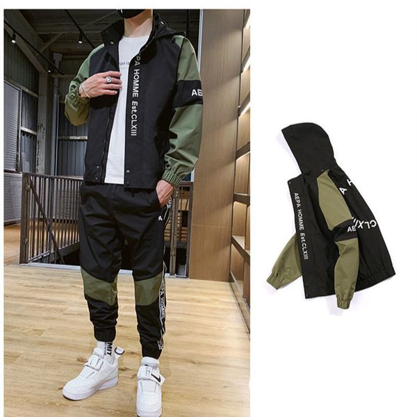 mens tracksuits with fashion letter embroidery street sports styles 2pcs sets spring autumn casual clothes, Gray
mens tracksuits with fashion letter embroidery street sports styles 2pcs sets spring autumn casual clothes, Gray