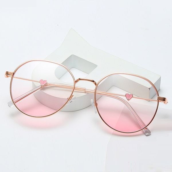 love rose gold round ladies glasses men computer glasses anti blue anti radiation clear blush lens eyewear optical frame, Black 
love rose gold round ladies glasses men computer glasses anti blue anti radiation clear blush lens eyewear optical frame, Black