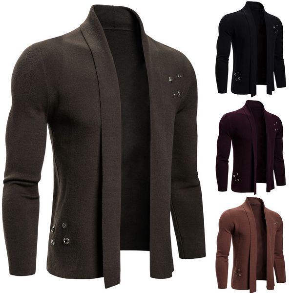 2020 spring new men's buttonless knitted cardigan sweater euro size casual knitted sweater coat male, White;black
2020 spring new men's buttonless knitted cardigan sweater euro size casual knitted sweater coat male, White;black
