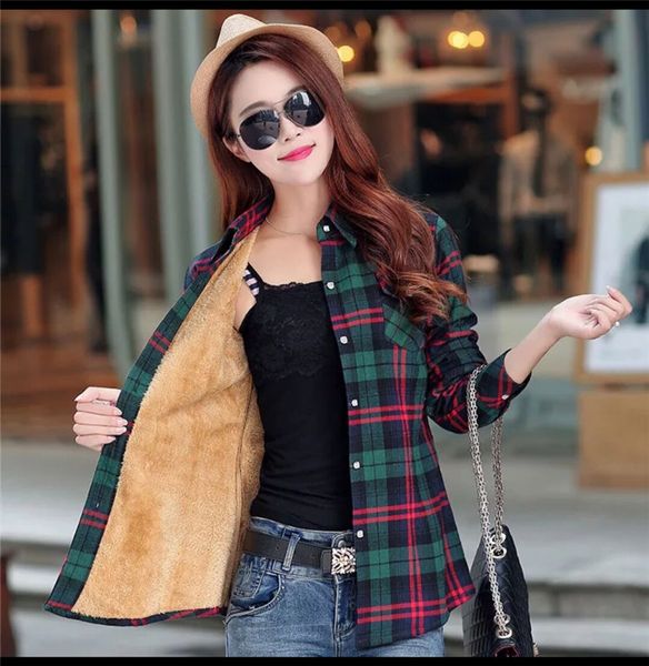 2020 brand warm women velvet thicker jacket plaid shirt style coat female college style casual jacket outerwear
2020 brand warm women velvet thicker jacket plaid shirt style coat female college style casual jacket outerwear