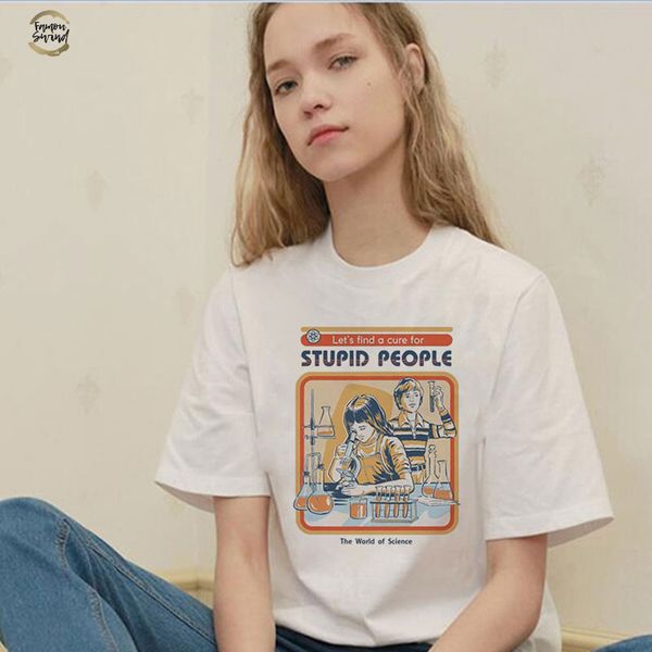 2019 new harajuku vintage shirt women let's find a remedy for stupid people letters summer funny ulzzang tumblr tea shirt femme, White
2019 new harajuku vintage shirt women let's find a remedy for stupid people letters summer funny ulzzang tumblr tea shirt femme, White
