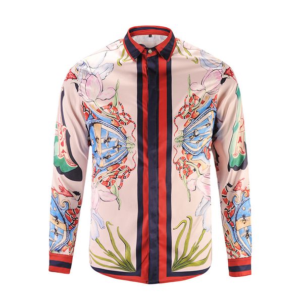 2019 mens vintage dress shirts long sleeve european version court digital printing pink shirt tide streetwear camiseta masculina, White;black
2019 mens vintage dress shirts long sleeve european version court digital printing pink shirt tide streetwear camiseta masculina, White;black