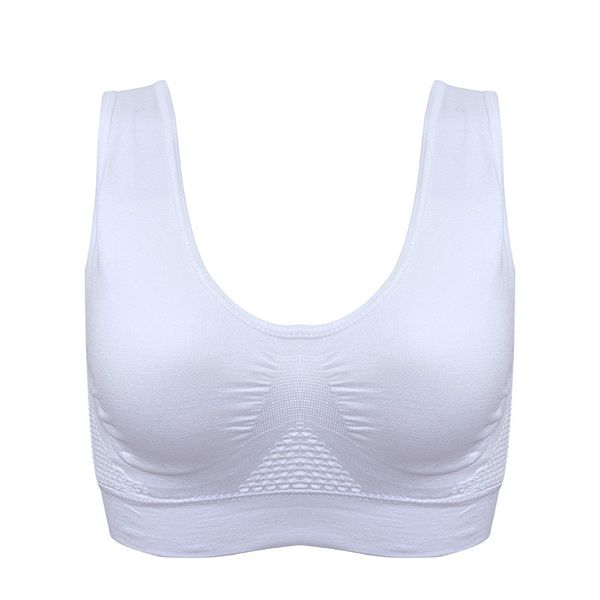 women's mesh breathable bra shockproof sponge mat seamless fitness bra push up sports, White;black
women's mesh breathable bra shockproof sponge mat seamless fitness bra push up sports, White;black