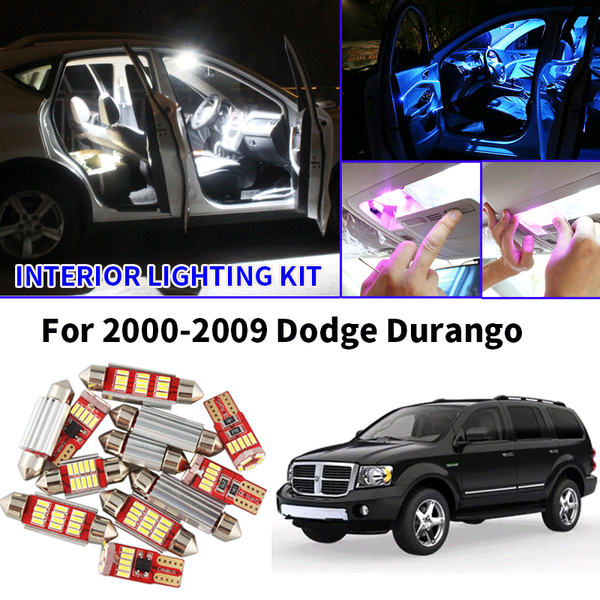 9x canbus error led interior light kit package for 2000-2009 dodgedurango car accessories map dome trunk license light
9x canbus error led interior light kit package for 2000-2009 dodgedurango car accessories map dome trunk license light