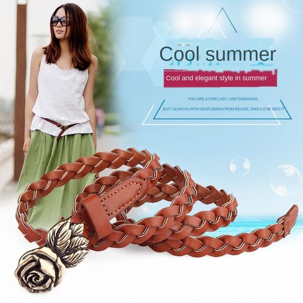 rose flower buckle women's woven thin belt sweater skirt with sweater skirt women's all-match decorative belt, Black;brown
rose flower buckle women's woven thin belt sweater skirt with sweater skirt women's all-match decorative belt, Black;brown