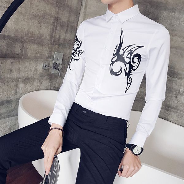 gzdeerax flower printed mens shirts luxury long sleeve casual youth man slim fit mens dress shirts fashion party male, White;black
gzdeerax flower printed mens shirts luxury long sleeve casual youth man slim fit mens dress shirts fashion party male, White;black