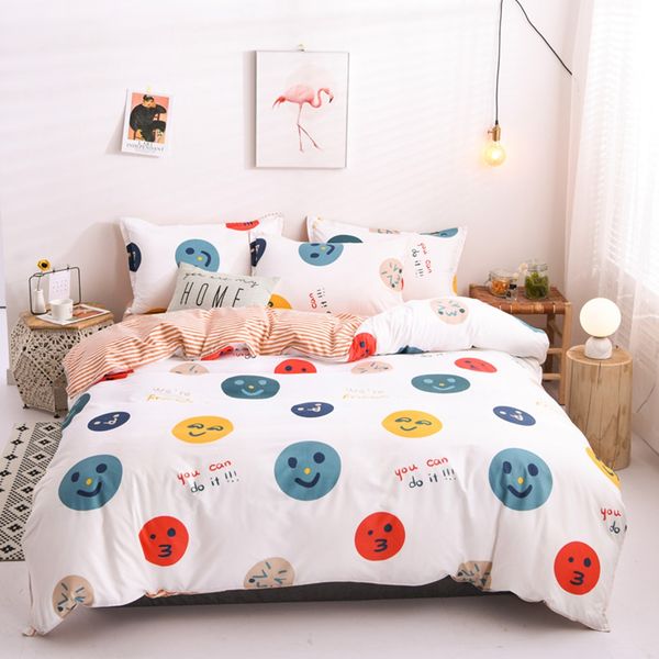 smile face pattern bedding set kids child soft skin duvet cover bed linen single full queen king size creative bedclothes 3pcs
smile face pattern bedding set kids child soft skin duvet cover bed linen single full queen king size creative bedclothes 3pcs