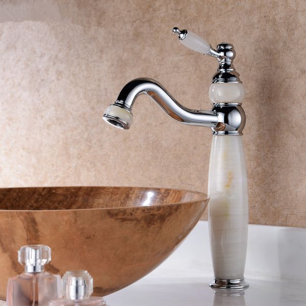 jade stone brass chrome finish bathroom wash basin vessel sink faucet mixer tall tap single handles /hole
jade stone brass chrome finish bathroom wash basin vessel sink faucet mixer tall tap single handles /hole