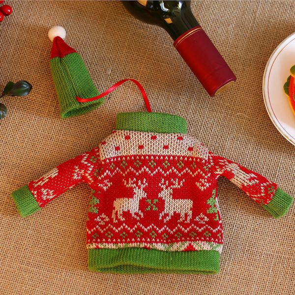 1pc dinner party red wine christmas bottle cover bag knitting decor cover cap gifts
1pc dinner party red wine christmas bottle cover bag knitting decor cover cap gifts