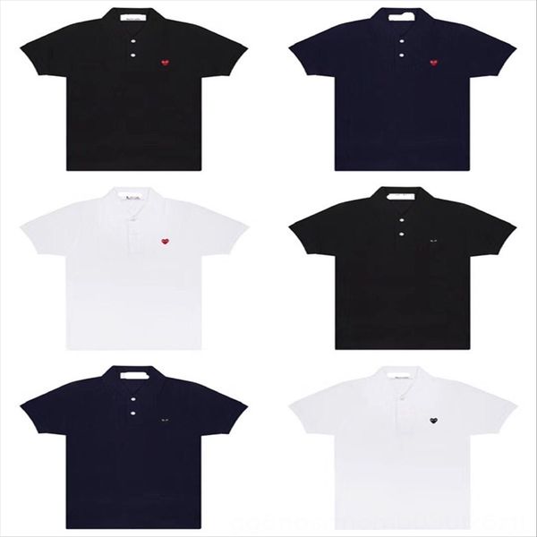 play short sleeve white black gray navy blue black heart red polo shirt men and coat women couple top
play short sleeve white black gray navy blue black heart red polo shirt men and coat women couple top