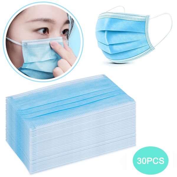 30pcs 3 layers disposable mask anti pollution mask black protection fabric dust mouth mask for allergy/asthma
30pcs 3 layers disposable mask anti pollution mask black protection fabric dust mouth mask for allergy/asthma
