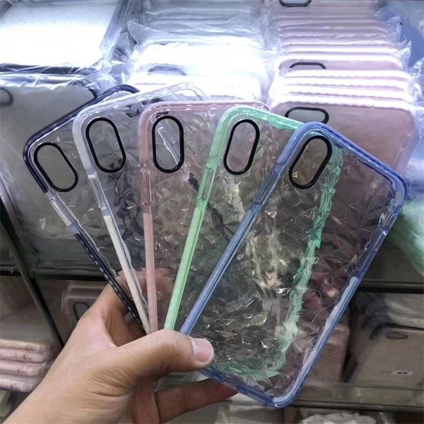 TPU Shockproof Transparent Diamond Texture Grid Cell phone Case Cover for iPhone XS Max XR X 10 8 7 6 6s Plus Silicone Crystal Slim Cover
TPU Shockproof Transparent Diamond Texture Grid Cell phone Case Cover for iPhone XS Max XR X 10 8 7 6 6s Plus Silicone Crystal Slim Cover
