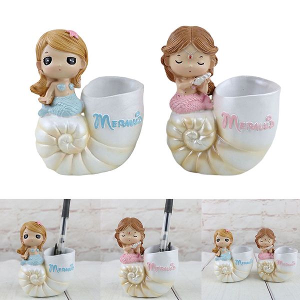 mermaid figurine with conch home room decor ornament brush pot craft trinket
mermaid figurine with conch home room decor ornament brush pot craft trinket