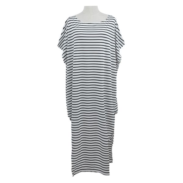 designer dress ladies dresses women loose long striped dress batwing sleeve one shoulder split asymmetric dress casual plus size, Black;gray
designer dress ladies dresses women loose long striped dress batwing sleeve one shoulder split asymmetric dress casual plus size, Black;gray