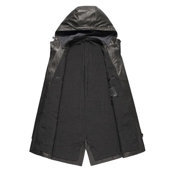 for mens sheepskin jacket fashion real leather motorcycle jacket casual hoody leather trench long coats plus size, Black
for mens sheepskin jacket fashion real leather motorcycle jacket casual hoody leather trench long coats plus size, Black