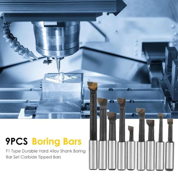 9pcs f1 type boring cutter durable practical hard alloy shank boring bar set tool for factory drilling 12.5x7.5x7.5cm
9pcs f1 type boring cutter durable practical hard alloy shank boring bar set tool for factory drilling 12.5x7.5x7.5cm