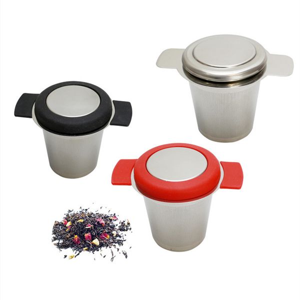 lid and coffee filters fine mesh tea strainer reusable stainless steel tea infusers silica gel ears with tea separator t2i5438
lid and coffee filters fine mesh tea strainer reusable stainless steel tea infusers silica gel ears with tea separator t2i5438