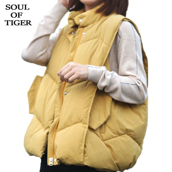 soul of tiger 2019 korean fashion winter thicken warm coats ladies casual cotton padded vests womens loose oversized waistcoats, Black;white
soul of tiger 2019 korean fashion winter thicken warm coats ladies casual cotton padded vests womens loose oversized waistcoats, Black;white