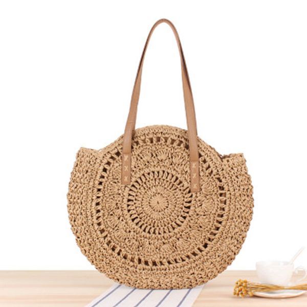 women round straw beach bag vintage handmade woven shoulder bag circle rattan bags bohemian summer vacation crossbody
women round straw beach bag vintage handmade woven shoulder bag circle rattan bags bohemian summer vacation crossbody