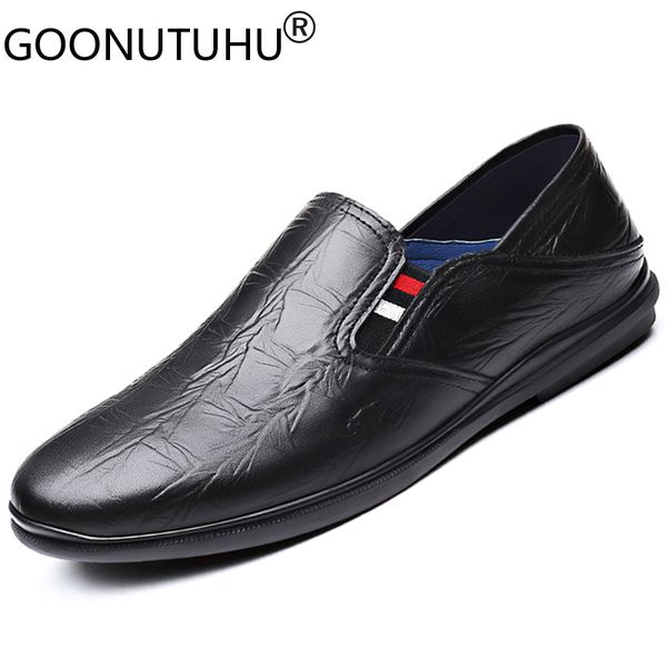 2020 style fashion men's shoes casual genuine leather loafers male flats slip on shoe man nice comfortable driving shoes for men, Black
2020 style fashion men's shoes casual genuine leather loafers male flats slip on shoe man nice comfortable driving shoes for men, Black