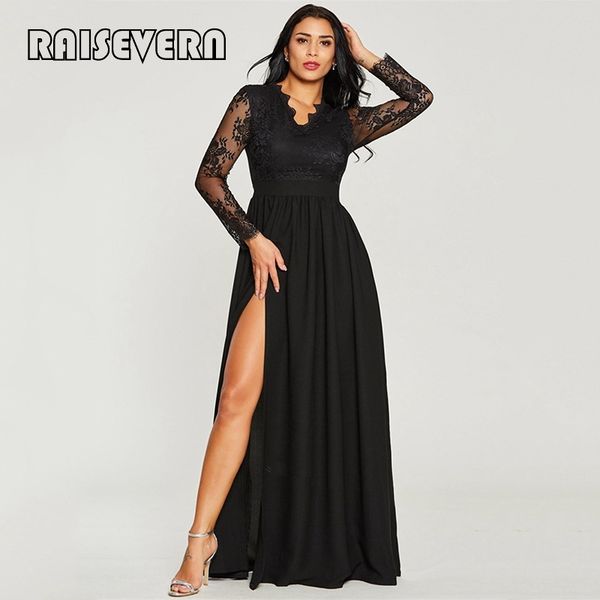 elegant women sheer lace maxi dress v-neck solid black ladies side split party dress club wear women long dresses vestido, Black;gray
elegant women sheer lace maxi dress v-neck solid black ladies side split party dress club wear women long dresses vestido, Black;gray