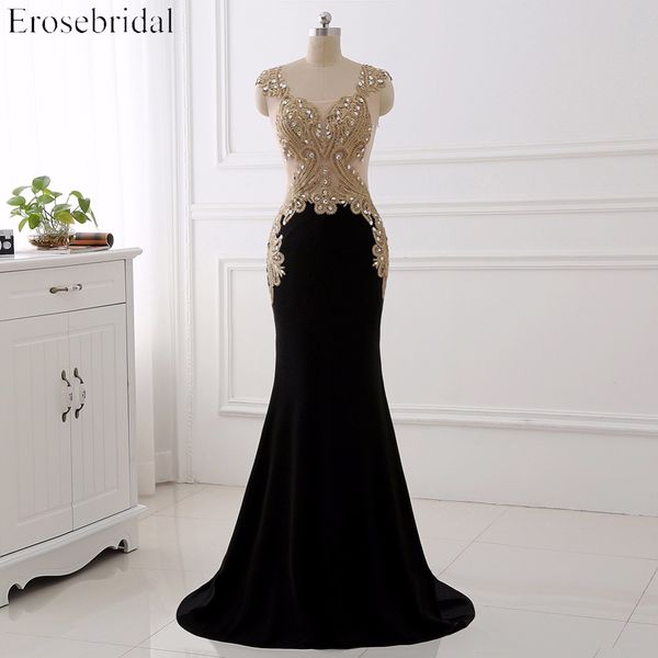 women evening dress long party dresses long evening party dresses gold lace with sheer neck gowns for women, White;black
women evening dress long party dresses long evening party dresses gold lace with sheer neck gowns for women, White;black
