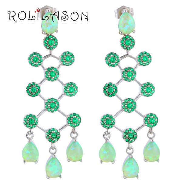 rolilason luxury design green zircon dangle earrings for women green fire opal 925 silver wedding fashion jewelry oes615
rolilason luxury design green zircon dangle earrings for women green fire opal 925 silver wedding fashion jewelry oes615