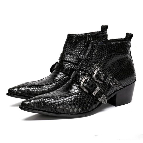 plus size fashion pointed toe alligator man handmade cowboy male paty prom shoes genuine leather high heels men's ankle boots, Black
plus size fashion pointed toe alligator man handmade cowboy male paty prom shoes genuine leather high heels men's ankle boots, Black