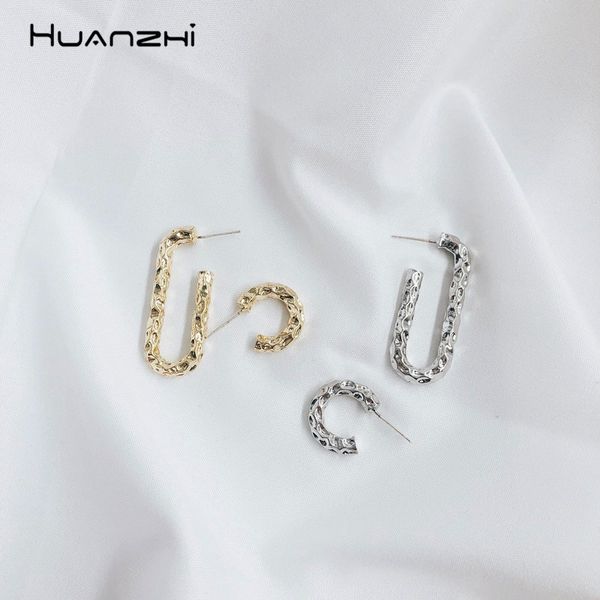 huanzhi 2019 minimalist fashion asymmetric geometric texture metal personality hoop earrings for women girl party travel jewelry, Golden;silver
huanzhi 2019 minimalist fashion asymmetric geometric texture metal personality hoop earrings for women girl party travel jewelry, Golden;silver