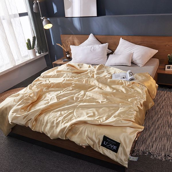 household practical washable ice silk summer air conditioning comfoter quilt blanket for children adults 
household practical washable ice silk summer air conditioning comfoter quilt blanket for children adults