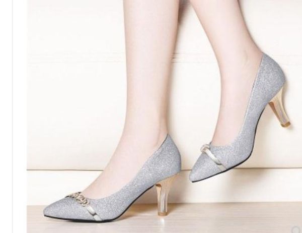 2020 women's shoes in spring and autumn with new style high heel fine heel pointed end @4101, Black
2020 women's shoes in spring and autumn with new style high heel fine heel pointed end @4101, Black